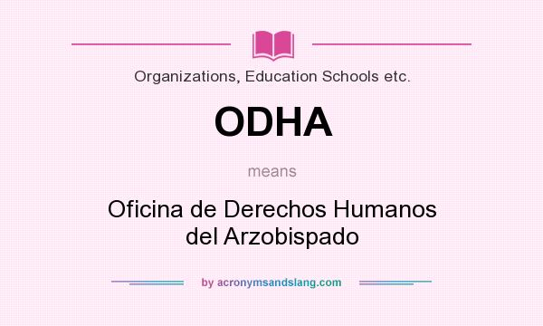 What does ODHA mean? It stands for Oficina de Derechos Humanos del Arzobispado