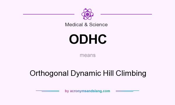 What does ODHC mean? It stands for Orthogonal Dynamic Hill Climbing