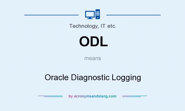 What does ODL mean? It stands for Oracle Diagnostic Logging