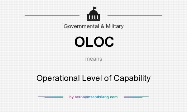 What does OLOC mean? It stands for Operational Level of Capability