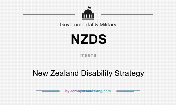 What does NZDS mean? It stands for New Zealand Disability Strategy