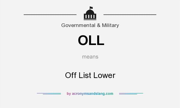 What does OLL mean? It stands for Off List Lower