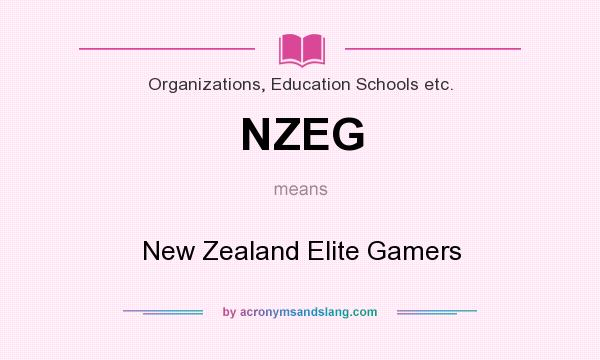 What does NZEG mean? It stands for New Zealand Elite Gamers