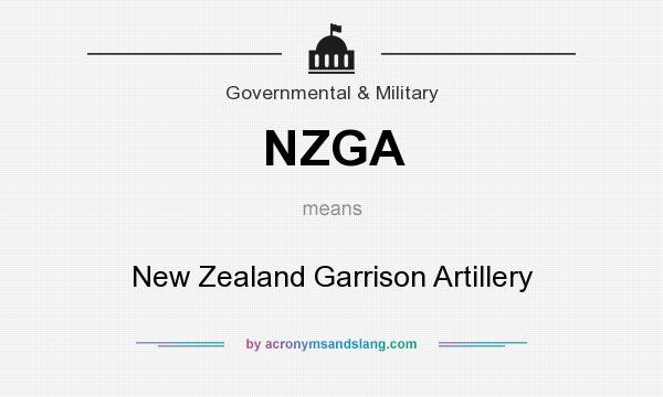 What does NZGA mean? It stands for New Zealand Garrison Artillery