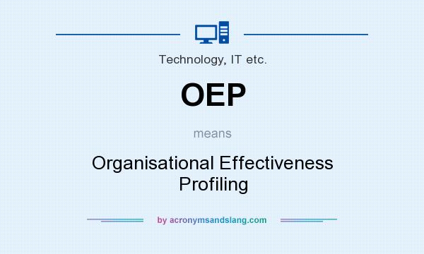What does OEP mean? It stands for Organisational Effectiveness Profiling