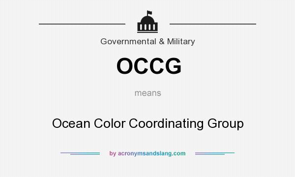 What does OCCG mean? It stands for Ocean Color Coordinating Group