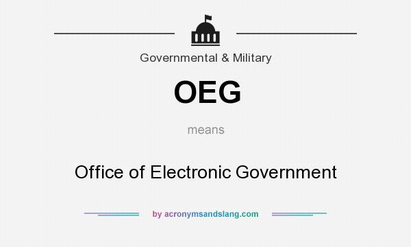 What does OEG mean? It stands for Office of Electronic Government