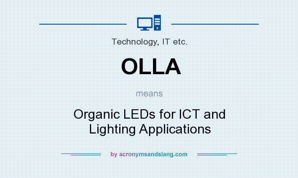 What does OLLA mean? It stands for Organic LEDs for ICT and Lighting Applications