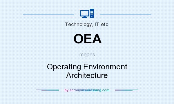 What does OEA mean? It stands for Operating Environment Architecture