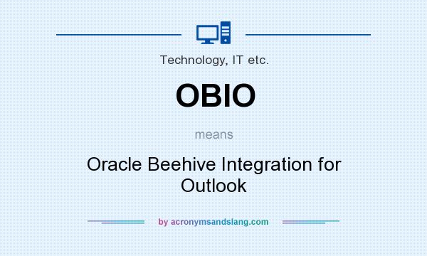 What does OBIO mean? It stands for Oracle Beehive Integration for Outlook