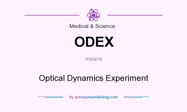 What does ODEX mean? It stands for Optical Dynamics Experiment