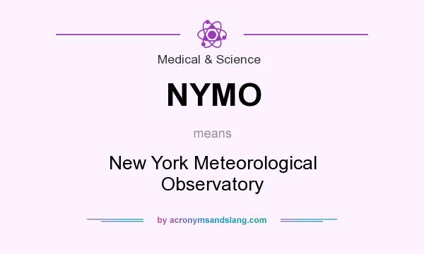 What does NYMO mean? It stands for New York Meteorological Observatory