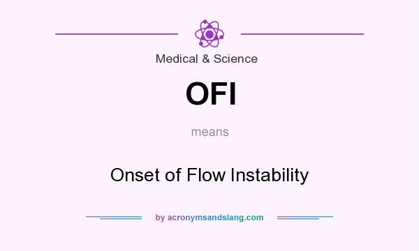 What does OFI mean? It stands for Onset of Flow Instability