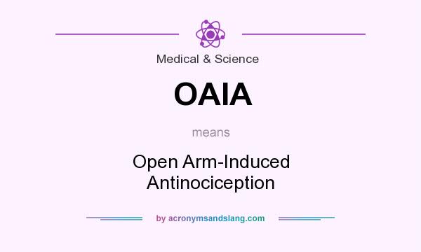 What does OAIA mean? It stands for Open Arm-Induced Antinociception