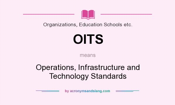 What does OITS mean? It stands for Operations, Infrastructure and Technology Standards