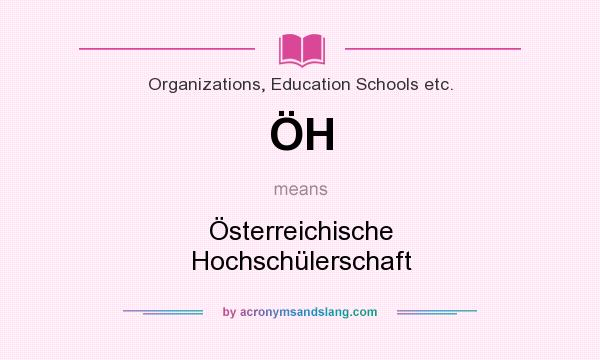 What does ÖH mean? It stands for Österreichische Hochschülerschaft
