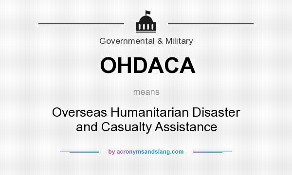 What does OHDACA mean? It stands for Overseas Humanitarian Disaster and Casualty Assistance