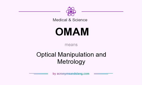 What does OMAM mean? It stands for Optical Manipulation and Metrology