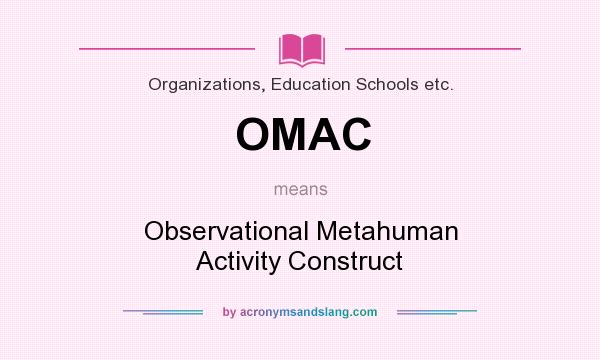 What does OMAC mean? It stands for Observational Metahuman Activity Construct