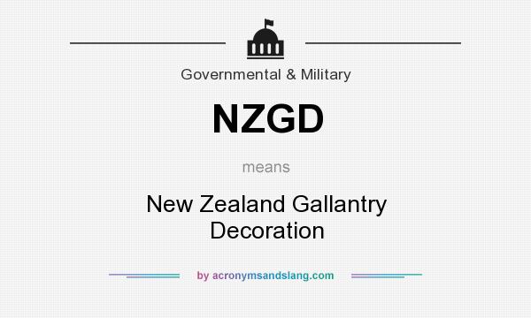 What does NZGD mean? It stands for New Zealand Gallantry Decoration