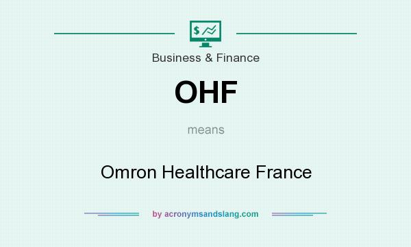 What does OHF mean? It stands for Omron Healthcare France