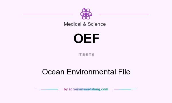 What does OEF mean? It stands for Ocean Environmental File