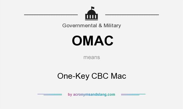 What does OMAC mean? It stands for One-Key CBC Mac
