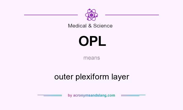 What does OPL mean? It stands for outer plexiform layer