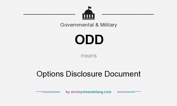 What does ODD mean? It stands for Options Disclosure Document