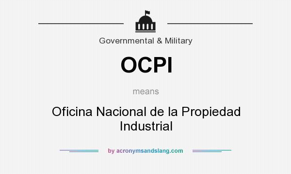 What does OCPI mean? It stands for Oficina Nacional de la Propiedad Industrial