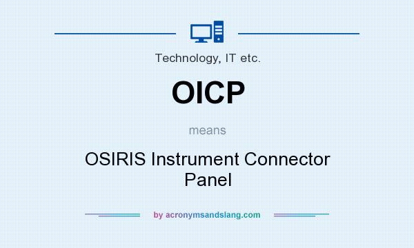 What does OICP mean? It stands for OSIRIS Instrument Connector Panel