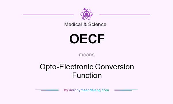 What does OECF mean? It stands for Opto-Electronic Conversion Function