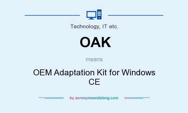 What does OAK mean? It stands for OEM Adaptation Kit for Windows CE