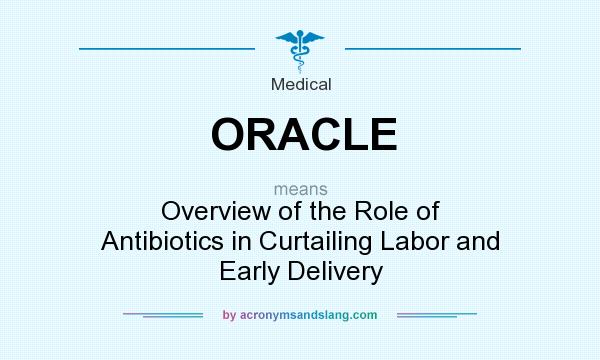 What does ORACLE mean? It stands for Overview of the Role of Antibiotics in Curtailing Labor and Early Delivery