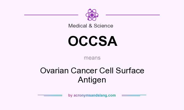 What does OCCSA mean? It stands for Ovarian Cancer Cell Surface Antigen