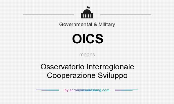 What does OICS mean? It stands for Osservatorio Interregionale Cooperazione Sviluppo