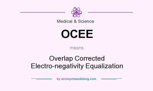 What does OCEE mean? It stands for Overlap Corrected Electro-negativity Equalization