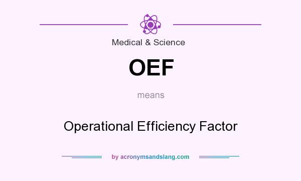 What does OEF mean? It stands for Operational Efficiency Factor
