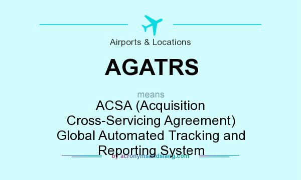 What does AGATRS mean? It stands for ACSA (Acquisition Cross-Servicing Agreement) Global Automated Tracking and Reporting System