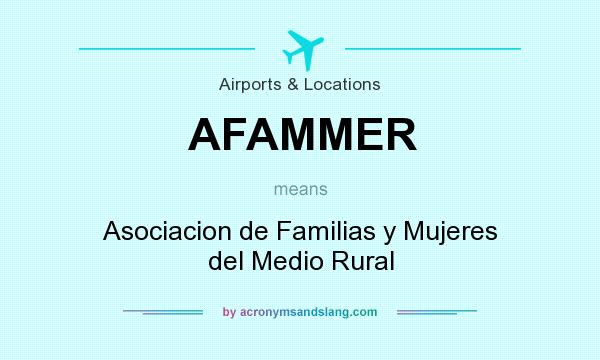 What does AFAMMER mean? It stands for Asociacion de Familias y Mujeres del Medio Rural