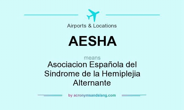 What does AESHA mean? It stands for Asociacion Española del Sindrome de la Hemiplejia Alternante