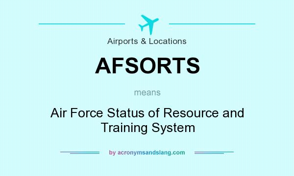 What does AFSORTS mean? It stands for Air Force Status of Resource and Training System
