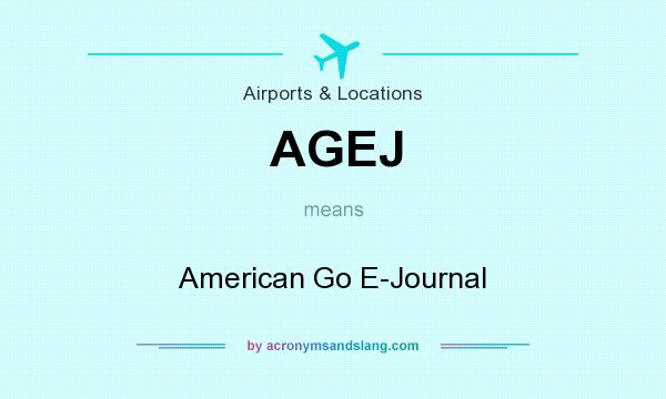 What does AGEJ mean? It stands for American Go E-Journal