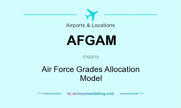 What does AFGAM mean? It stands for Air Force Grades Allocation Model