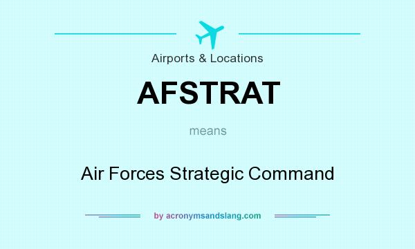 What does AFSTRAT mean? It stands for Air Forces Strategic Command