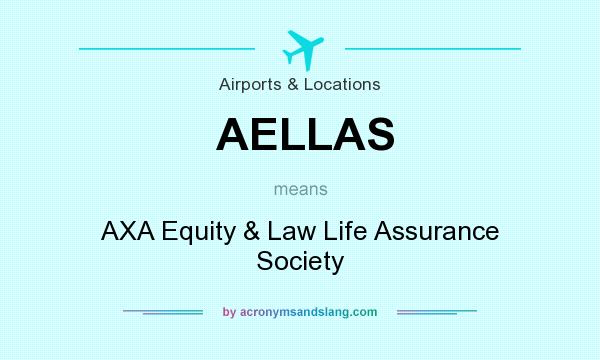 What does AELLAS mean? It stands for AXA Equity & Law Life Assurance Society