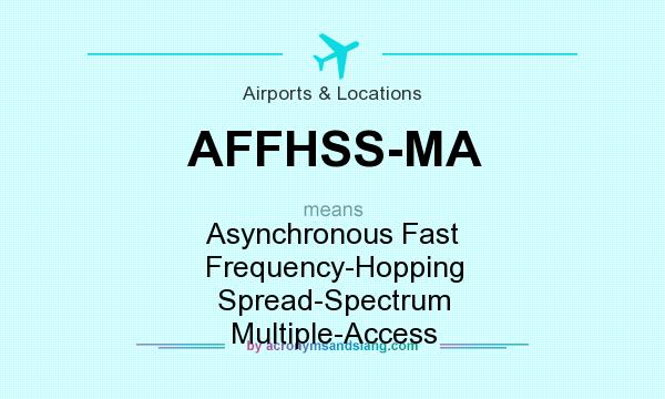 What does AFFHSS-MA mean? It stands for Asynchronous Fast Frequency-Hopping Spread-Spectrum Multiple-Access