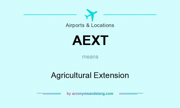 What does AEXT mean? It stands for Agricultural Extension