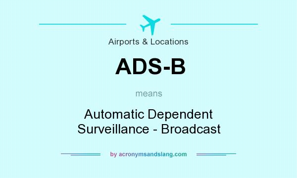 What does ADS-B mean? It stands for Automatic Dependent Surveillance - Broadcast