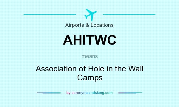 What does AHITWC mean? It stands for Association of Hole in the Wall Camps
